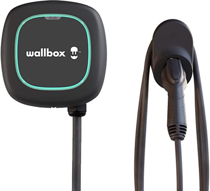 Pulsar Plus Level 2 Electric Vehicle Smart Charger - 48 Amp Hardwired Ultra Compact, WiFi, Bluetooth, Alexa and Google Home - 25 Foot Cable - UL Certified - OCPP Enabled - Indoor:Outdoor - by Wallbox Pulsar Plus Level 2 Electric Vehicle Smart Charger - 48 Amp Hardwired Ultra Compact, WiFi, Bluetooth, Alexa and Google Home - 25 Foot Cable - UL Certified - OCPP Enabled - Indoor:Outdoor - by Wallbox
